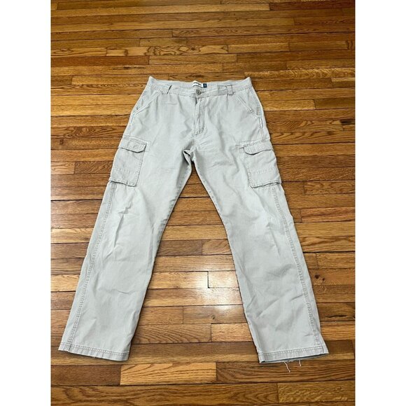 Wrangler Cargo Pants Men's Size 39x32 Straight Leg Beige Khaki - Picture 1 of 3